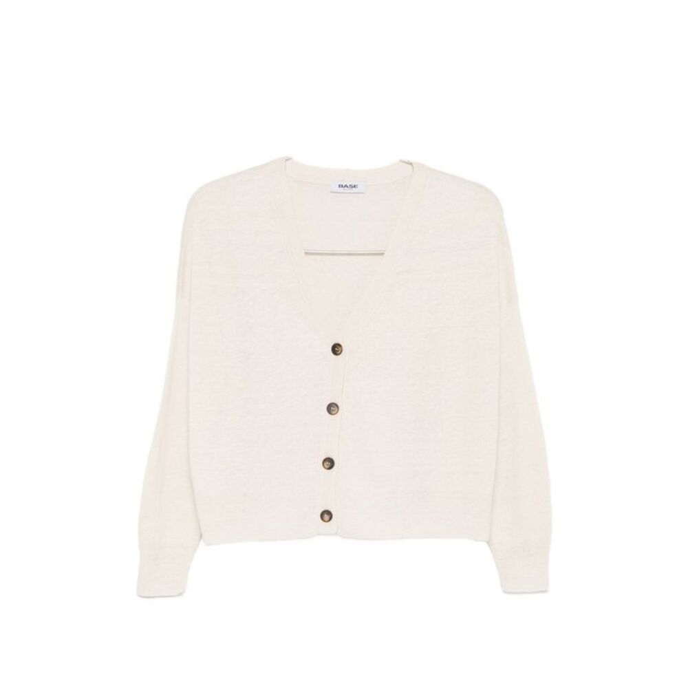 Base Women Linen And Cotton Blend Cardigan